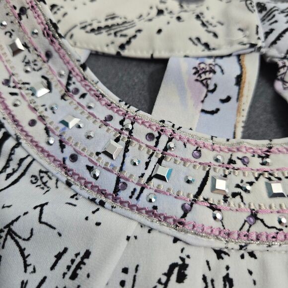 White House Black Market Women S Aztec Sequin Studded Halter Dress Open Back - Picture 4 of 16